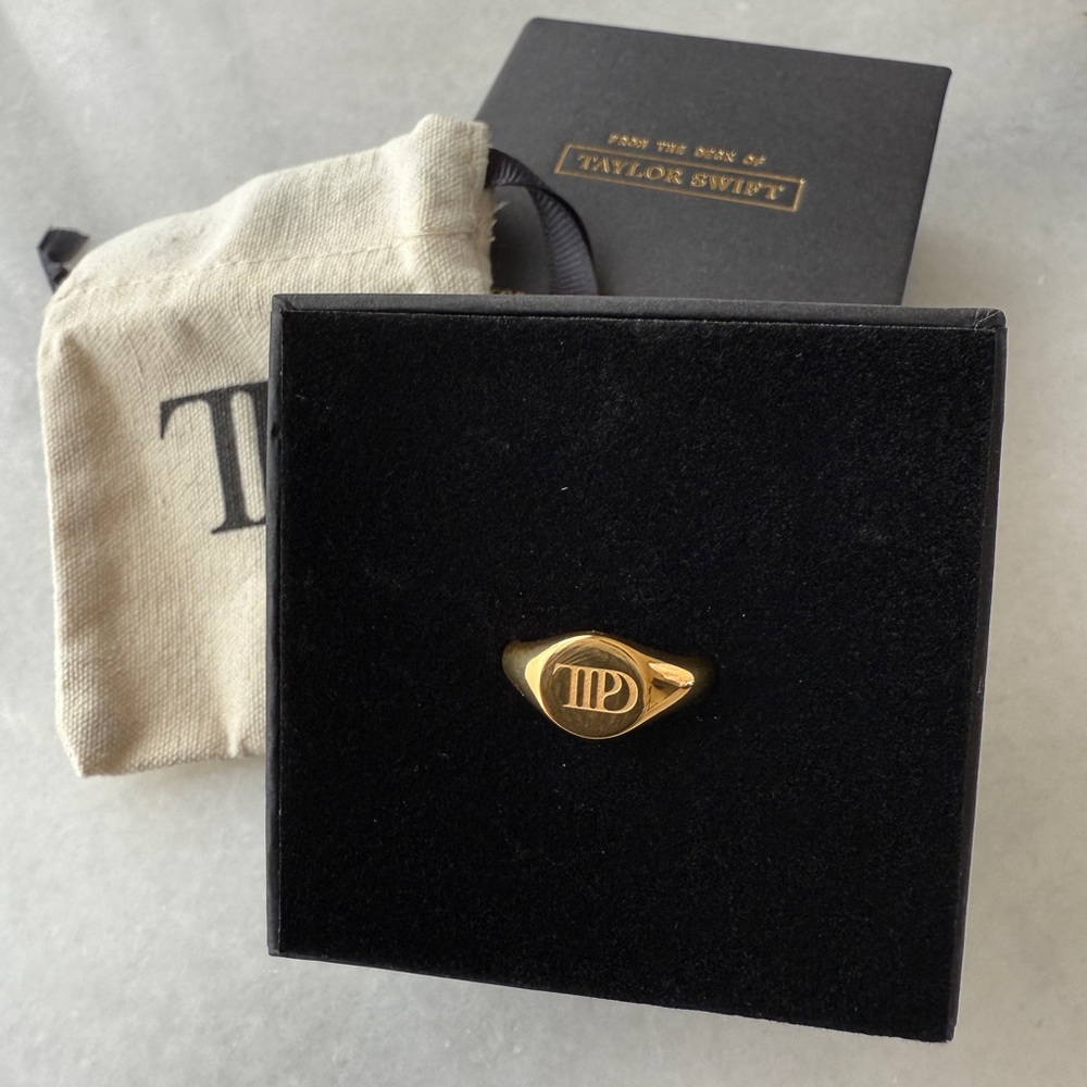 Taylor Swift TTPD The Tortured Poets Department Gold Ring NEW - Size 10
